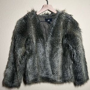 H&M FAUX FUR COAT